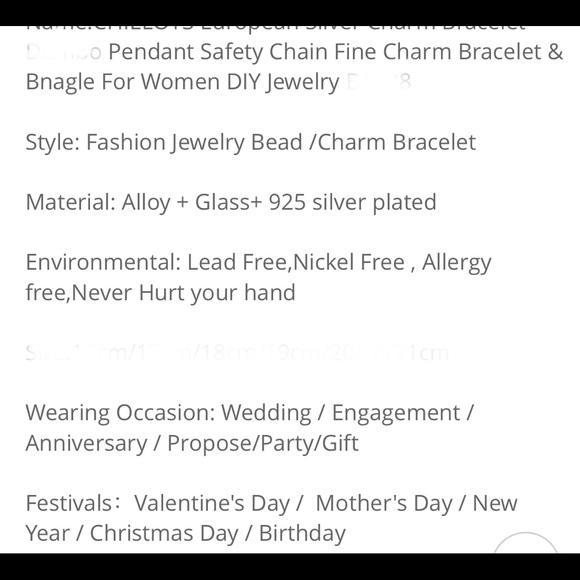 New Disney Mickey 925 Charm Bracelet - Picture 2 of 3